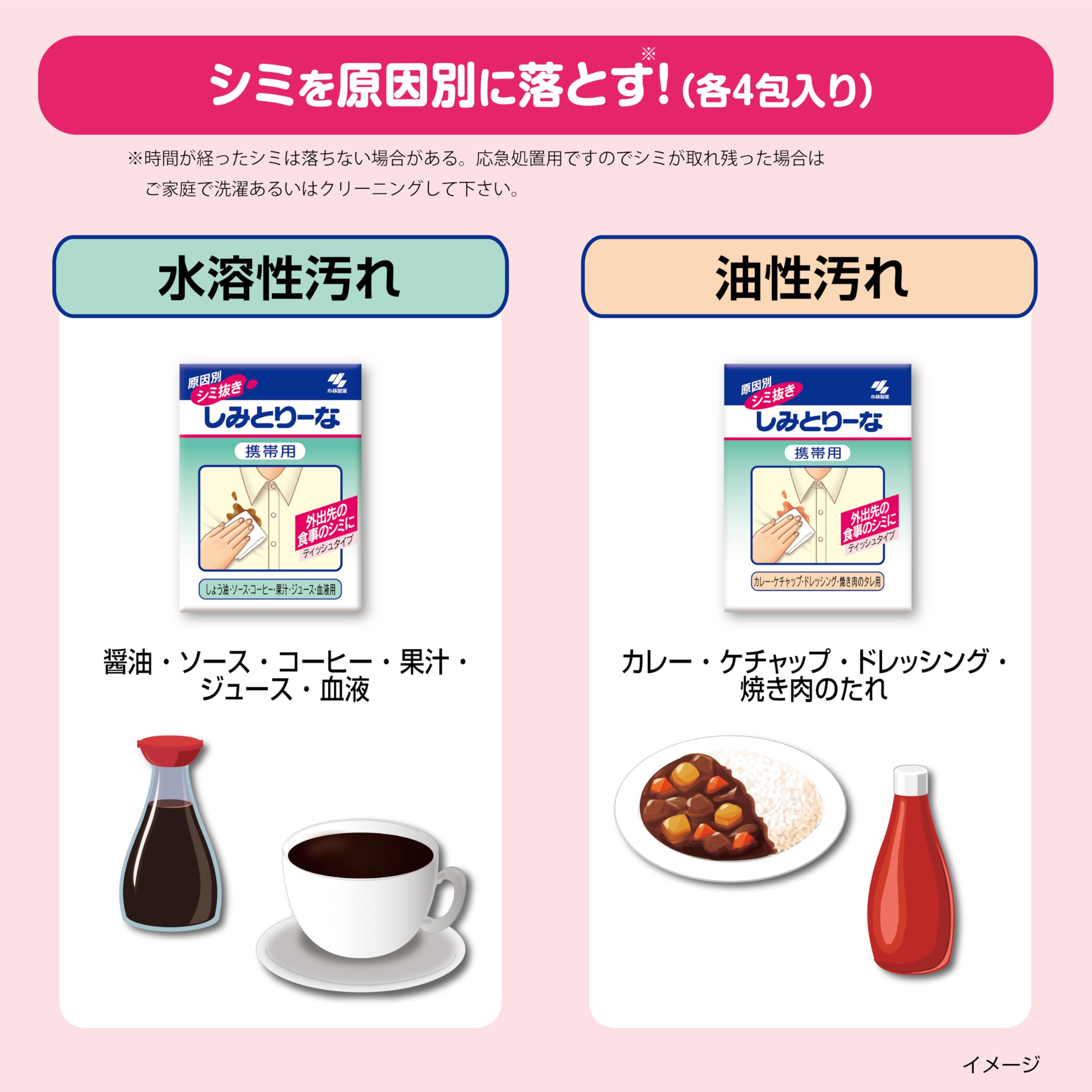 Amazon.co.jp: 小林製薬 しみとりーな携帯用8包 衣類用 シミ取り